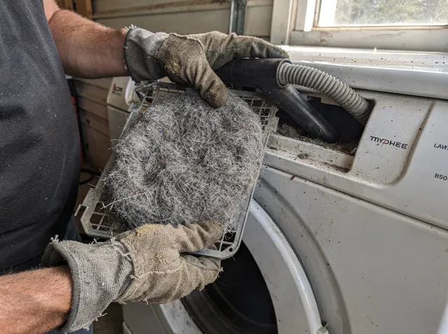 Cleaning Dryer Lint Trap in Redondo Beach, CA